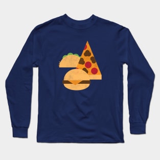 Taco Pizza Burger Long Sleeve T-Shirt